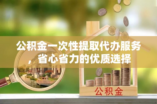 临清公积金一次性提取代办服务，省心省力的优质选择