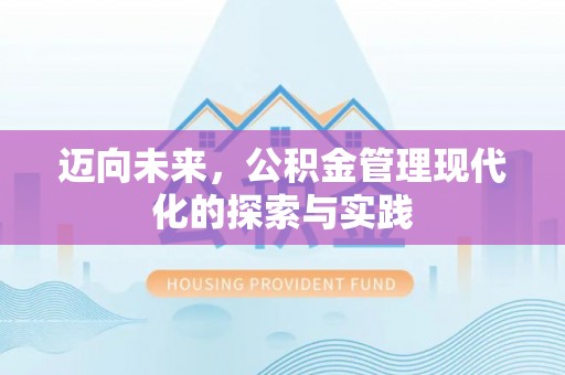 临清迈向未来，公积金管理现代化的探索与实践