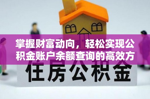 临清掌握财富动向，轻松实现公积金账户余额查询的高效方式