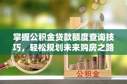 临清掌握公积金贷款额度查询技巧，轻松规划未来购房之路