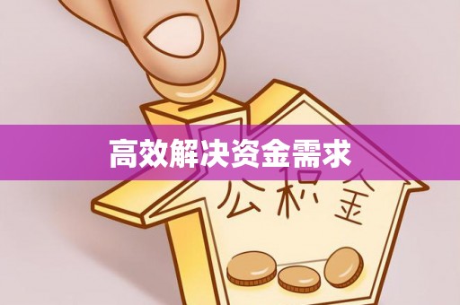 临清高效解决资金需求