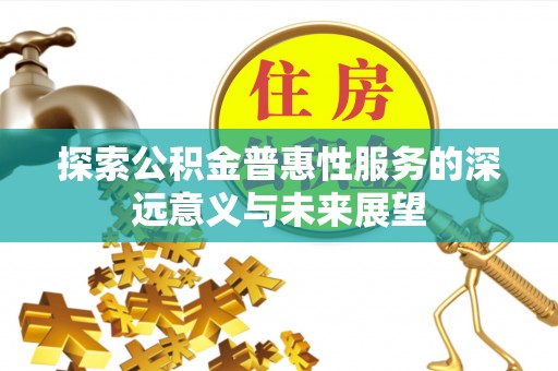 临清探索公积金普惠性服务的深远意义与未来展望