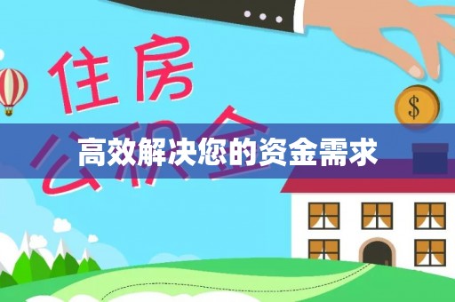 临清高效解决您的资金需求